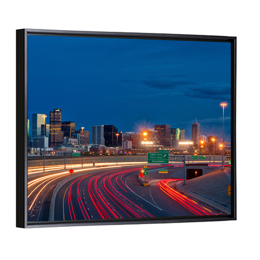 Denver Skyline At Dusk Wall Art