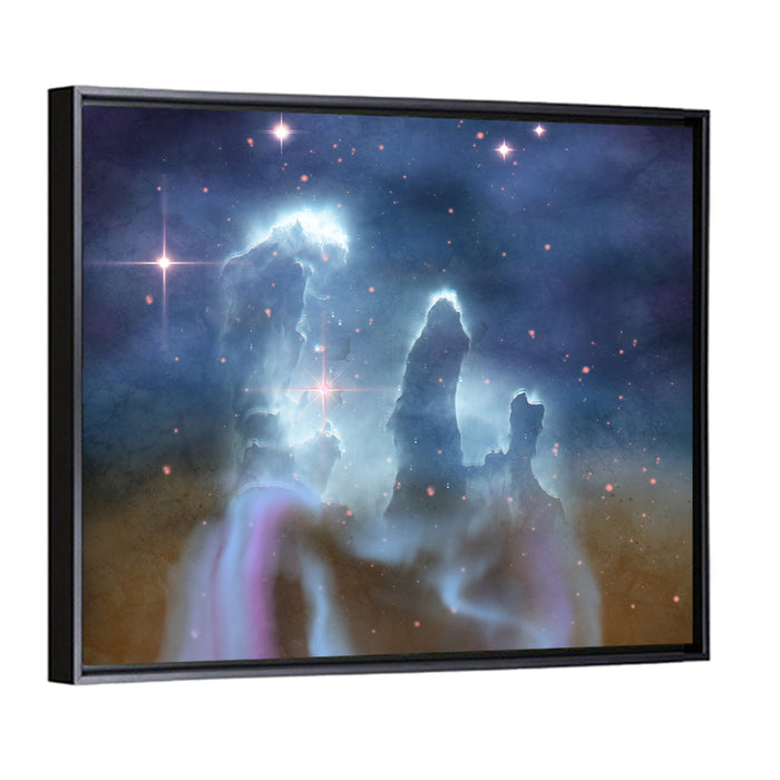 Eagle Nebula Pillars of Creation Wall Art as a framed canvas