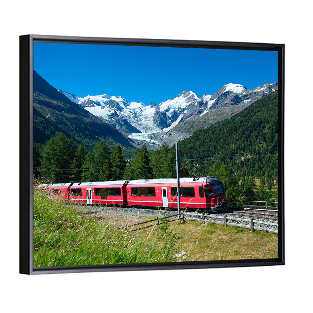 Bernina Express In Swiss Mountains Wall Art