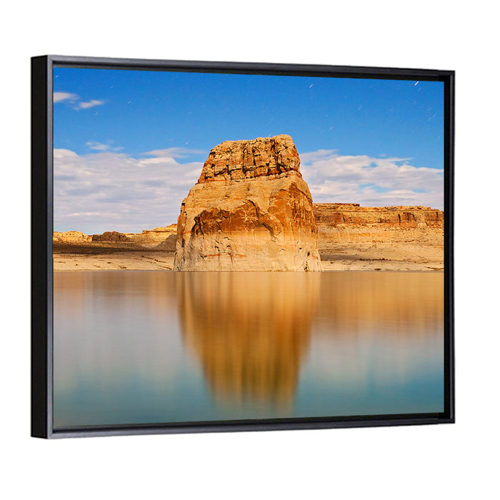 Lone Rock at Lake Powell Wall Art as a framed canvas