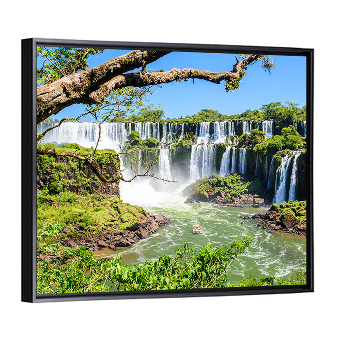 Iguazu Falls from Argentina Wall Art as a framed canvas