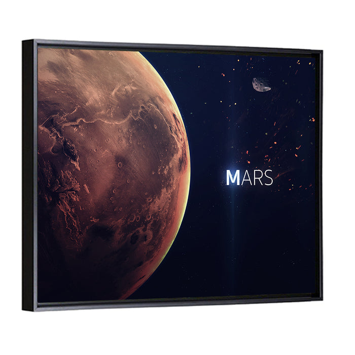 Mars Close-up Wall Art as a framed canvas