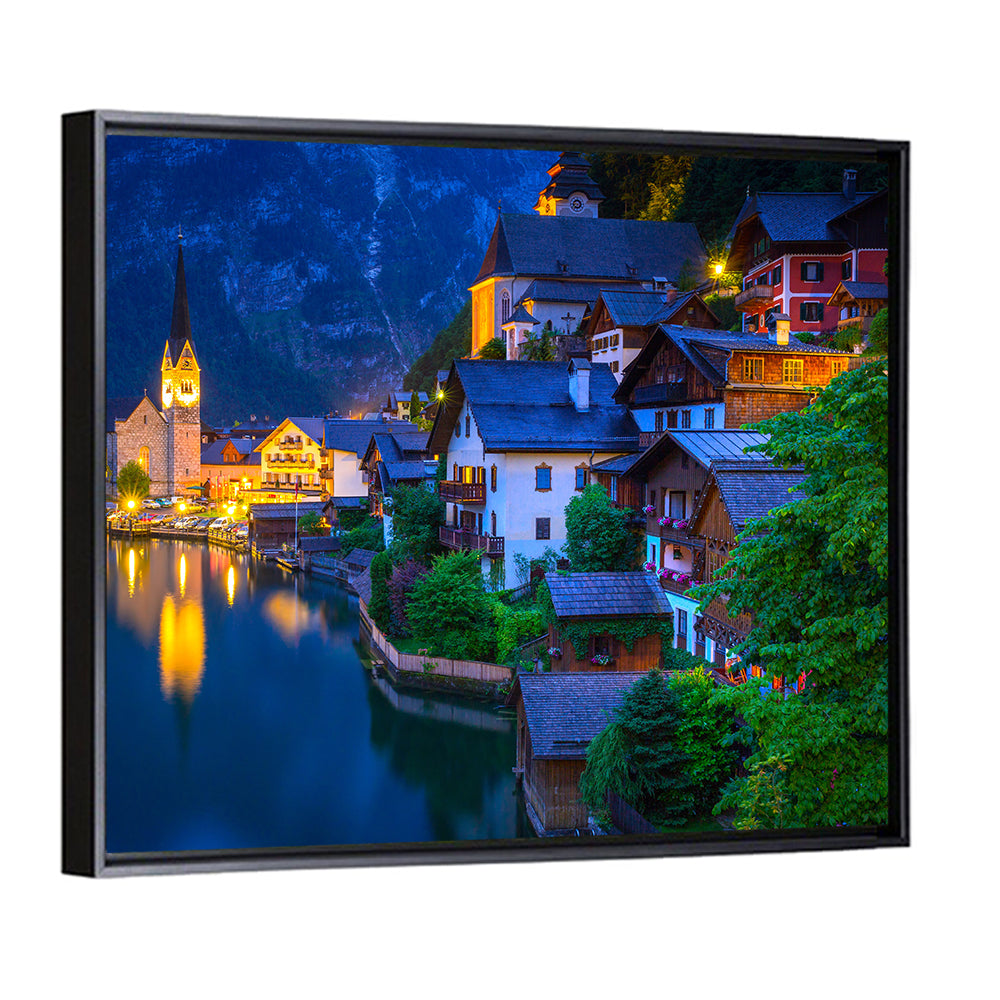 Hallstatt Village In Alps Wall Art