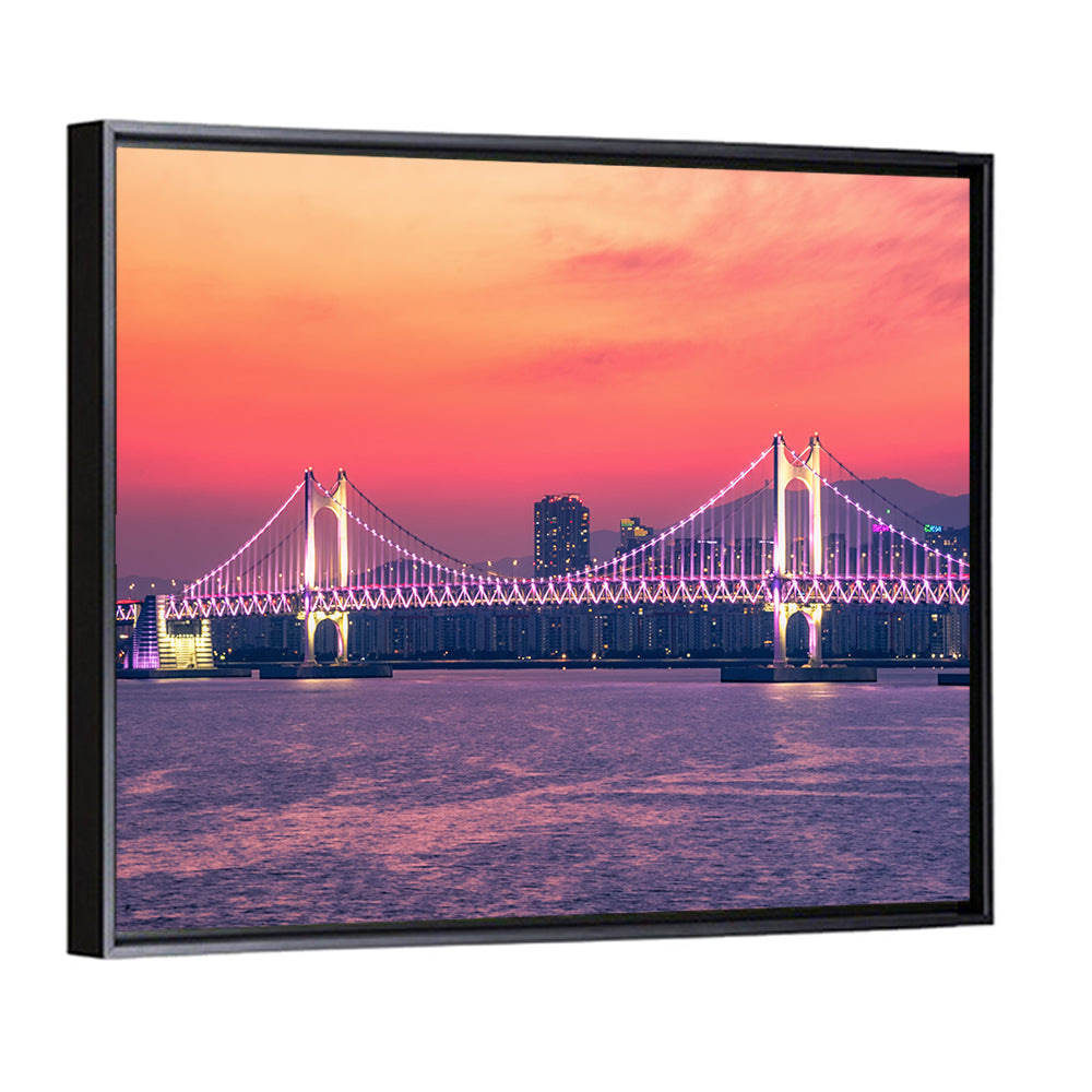 Gwangan Bridge At Night in Busan Wall Art