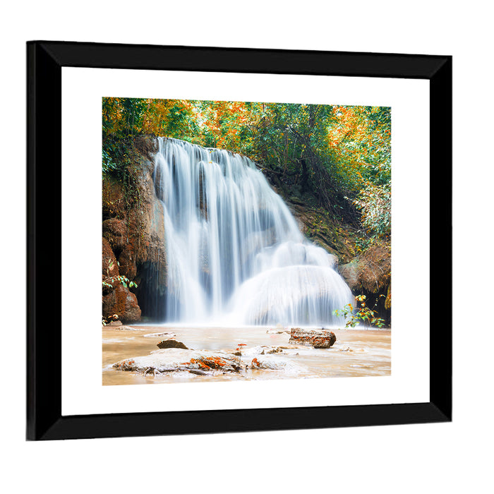 Planthong Waterfall Phuphaman Thailand Wall Art as a framed print