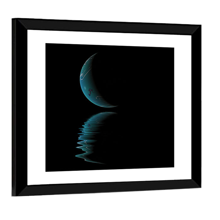 Surreal Planet Wall Art as a framed print