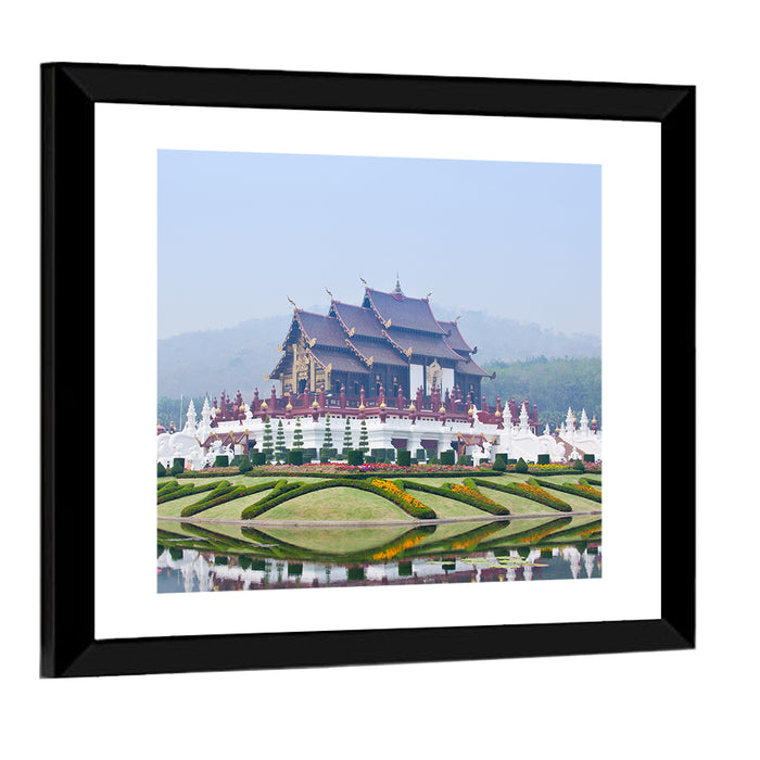 Ho Kham Royal Pavilion Chiang Mai Wall Art as a framed print