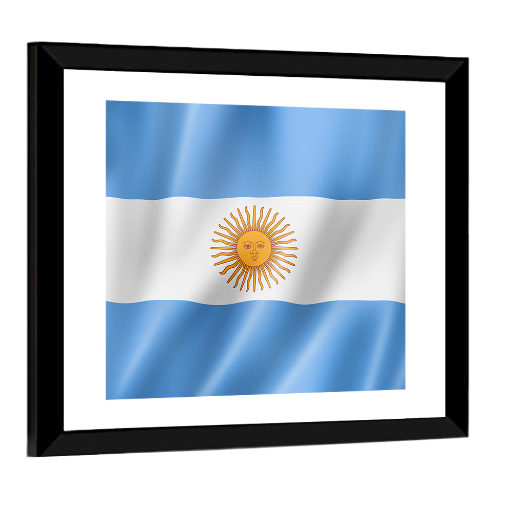 Waving Flag Of Argentina Wall Art