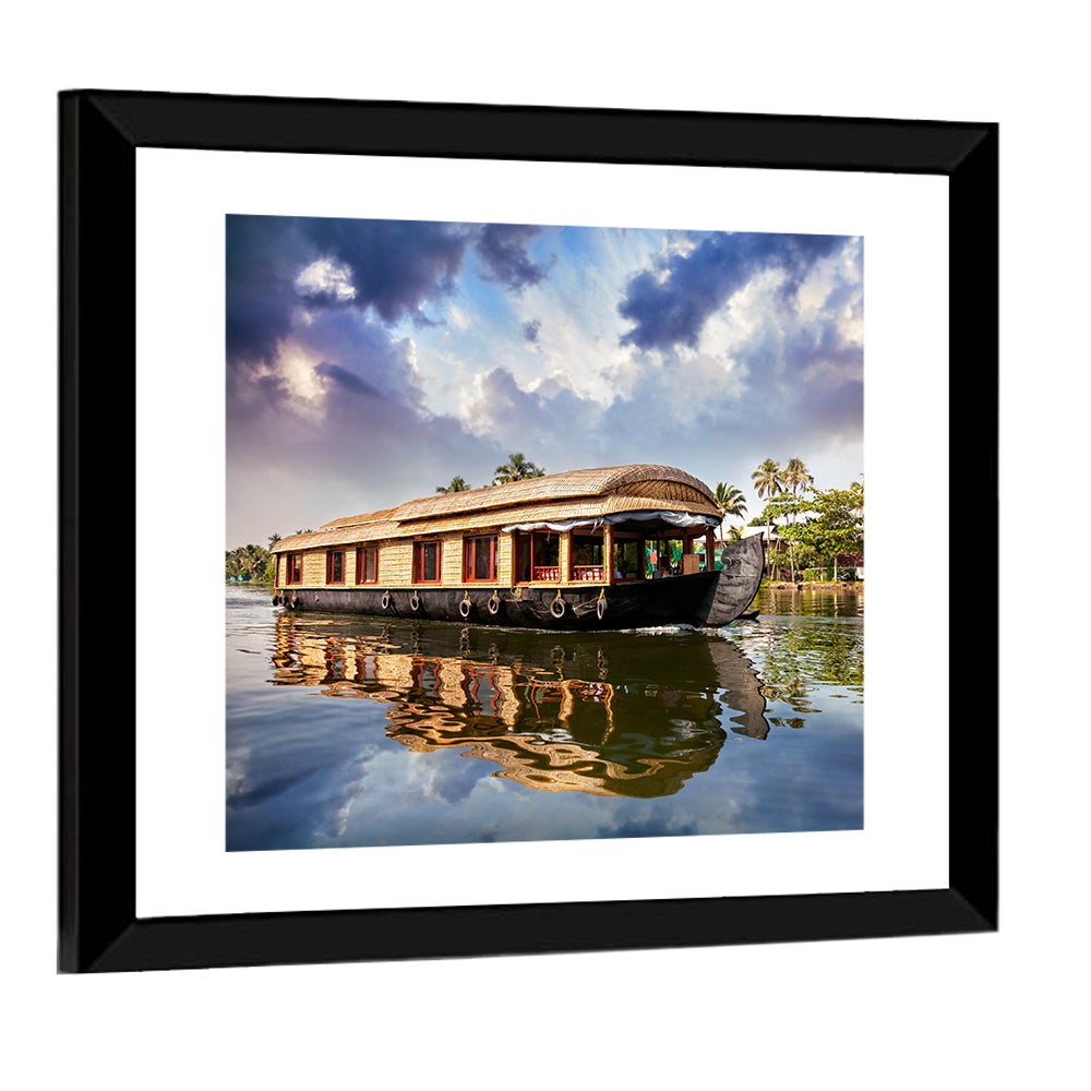 House Boat In Kerala India Wall Art