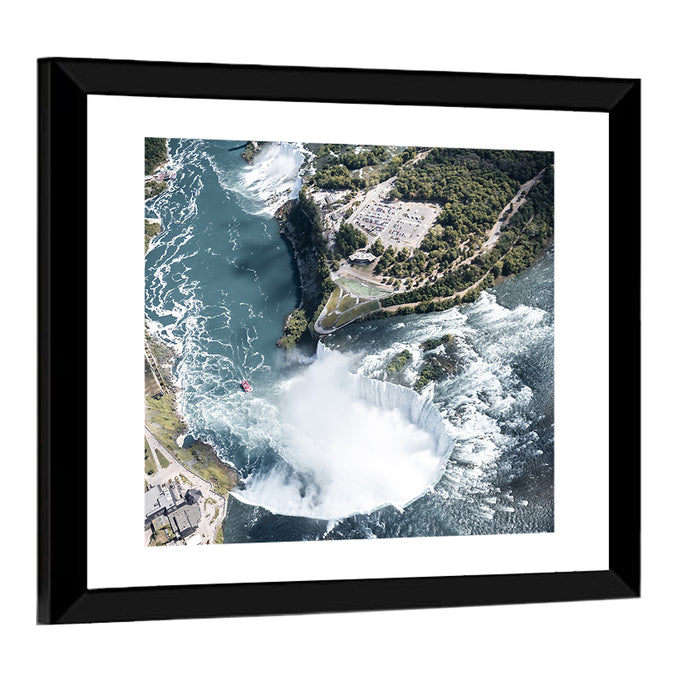 Horseshoe Falls Aerial View, Niagara Wall Art as a framed print