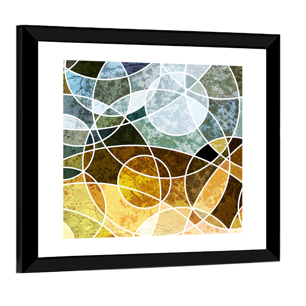 Geometric Grunge Abstract Wall Art