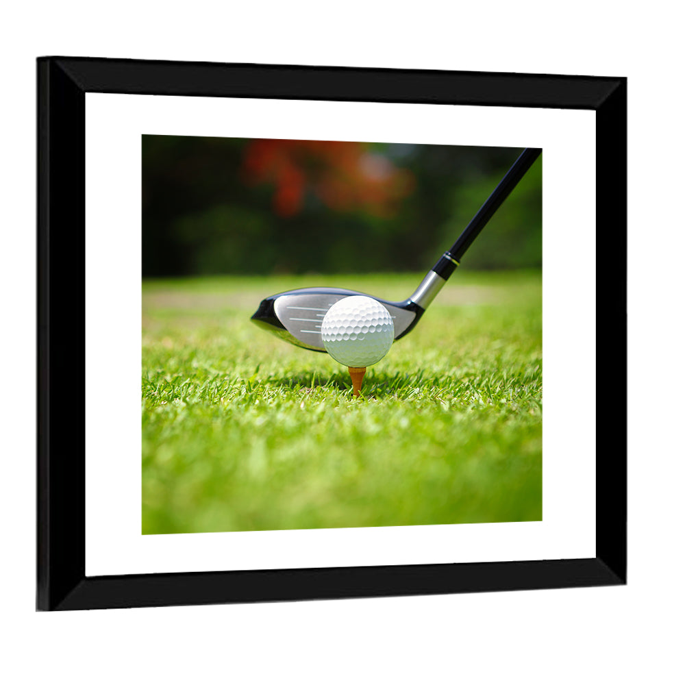 Golf Ball On Tee Wall Art