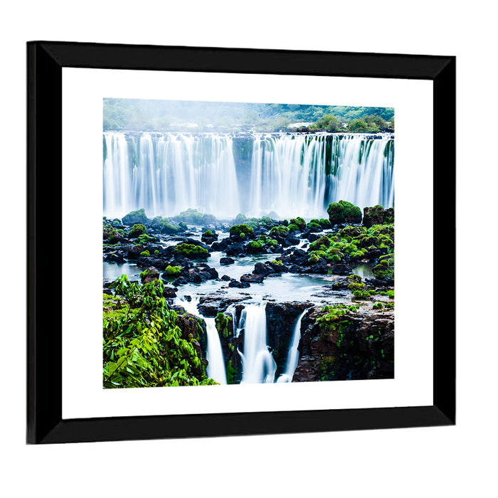 Iguazu Falls Cascades Wall Art as a framed print