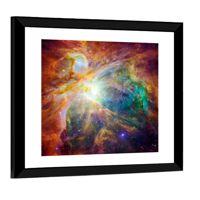 Orion Nebula Cosmic Cloud Wall Art as a framed print