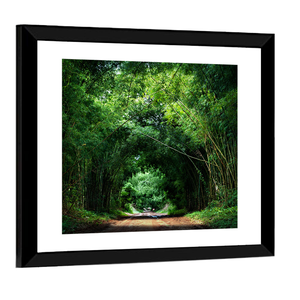 Road With Bamboo In Kyoto Wall Art