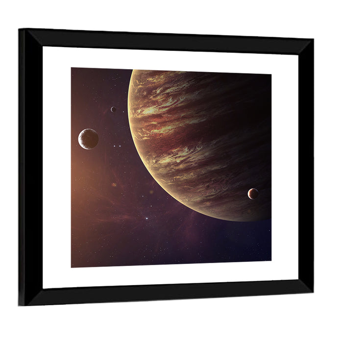 Jupiter from Space Wall Art as a framed print