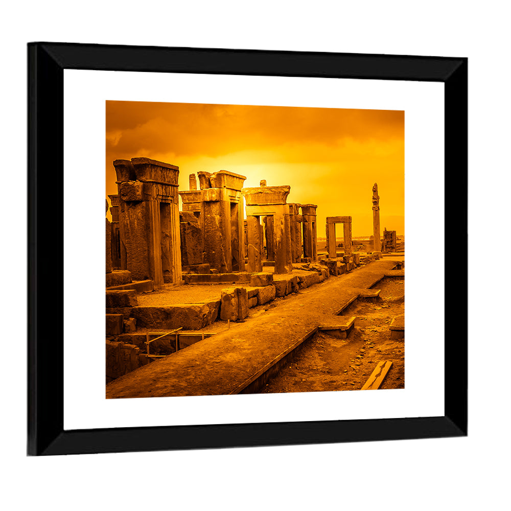 Ruins Of Ancient City Persepolis In Iran Wall Art
