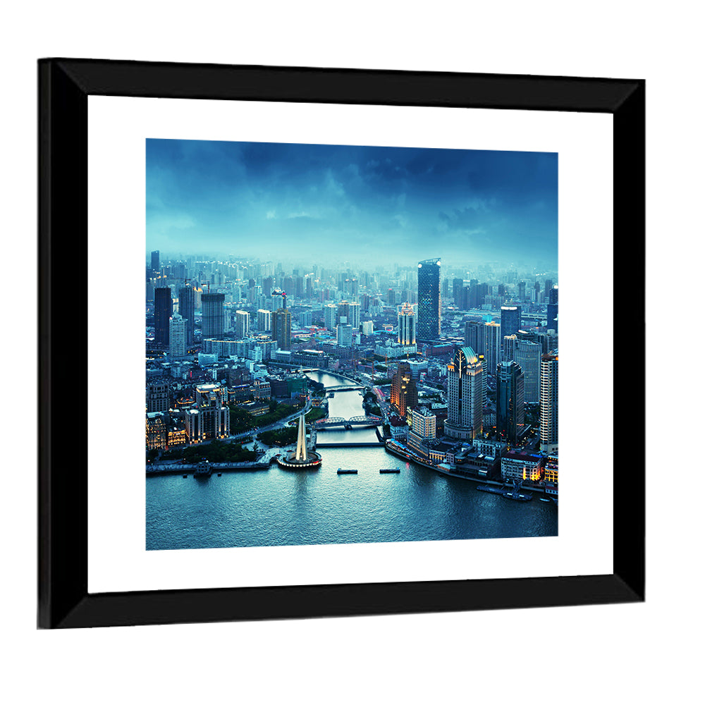 Shanghai At Sunset Wall Art