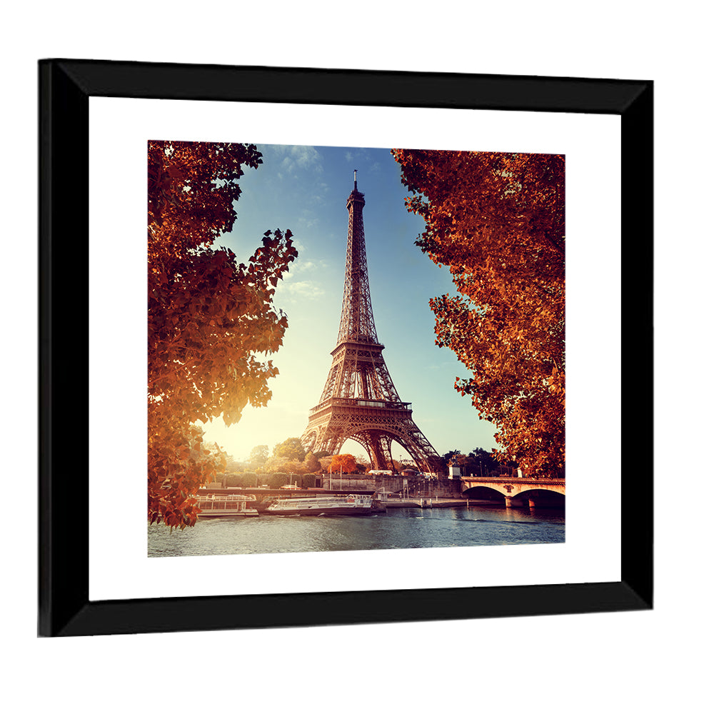 Seine In Paris With Eiffel Tower Wall Art