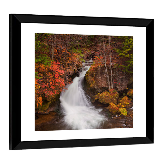 Ryuzu Falls, Nikko Japan Wall Art as a framed print