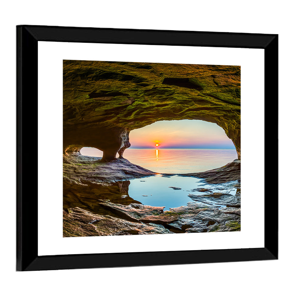 Lake Superior From Cave Wall Art