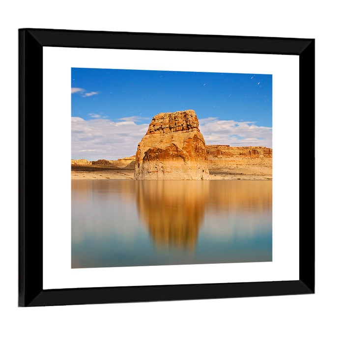 Lone Rock at Lake Powell Wall Art as a framed print