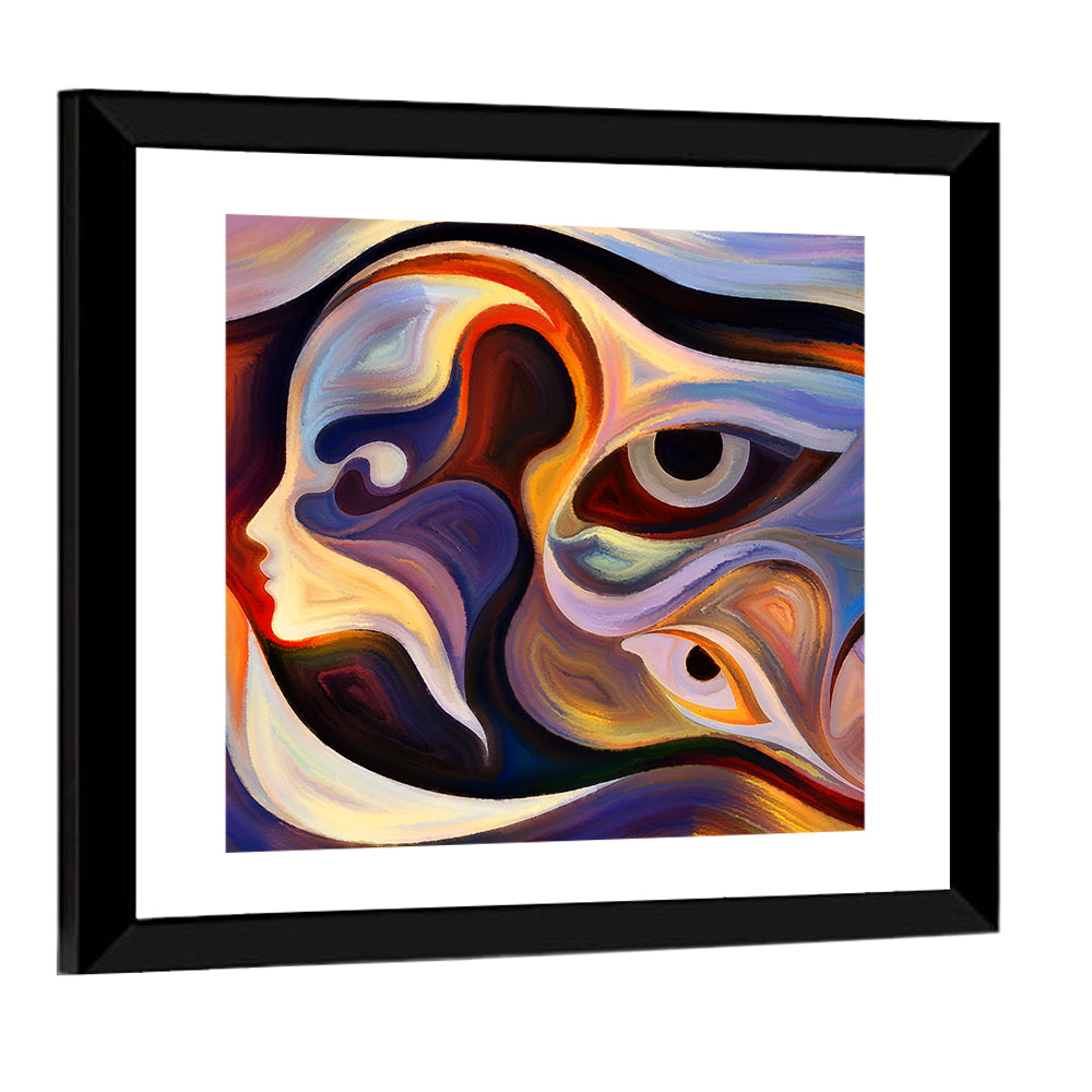 Human Profile & Eye Elements Wall Art