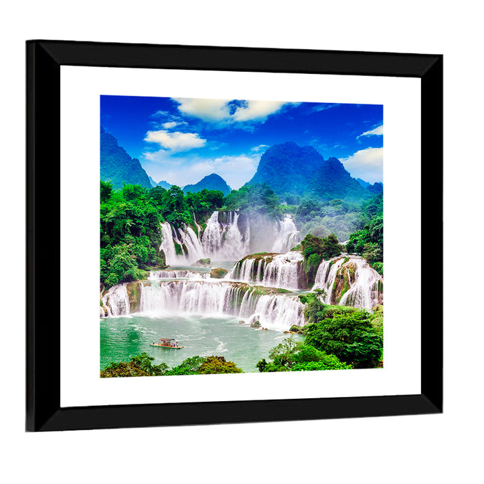 Ban Gioc Detian Falls Wall Art as a framed print