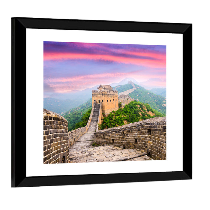 Great Wall at Dusk Wall Art as a framed print