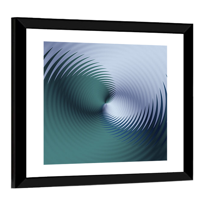 Hypnotic Floral Vortex Wall Art as a framed print