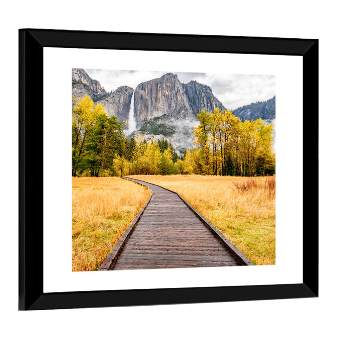 Yosemite Valley Boardwalk Wall Art as a framed print