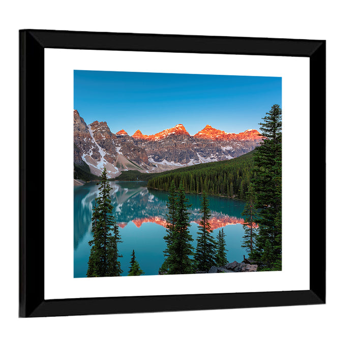 Sunrise at Moraine Lake Wall Art as a framed print