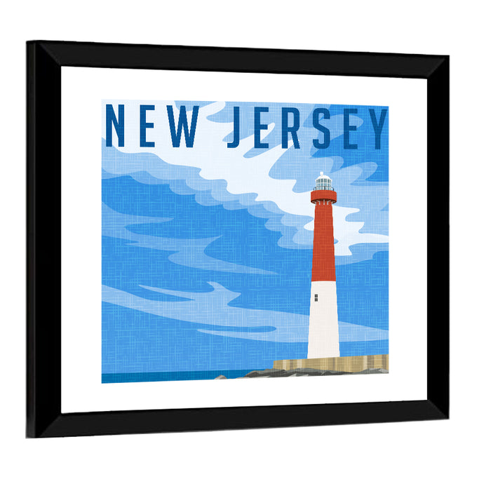 Barnegat Lighthouse, New Jersey Wall Art as a framed print