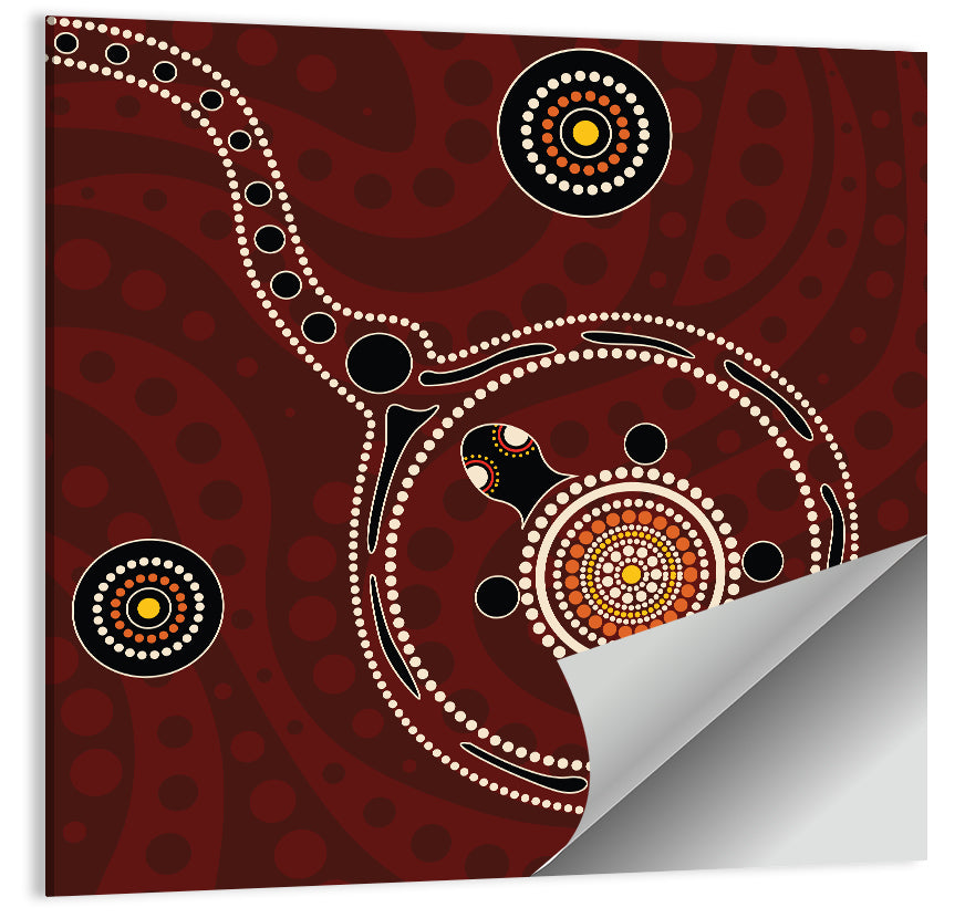 Turtle Dotted Painting Wall Art