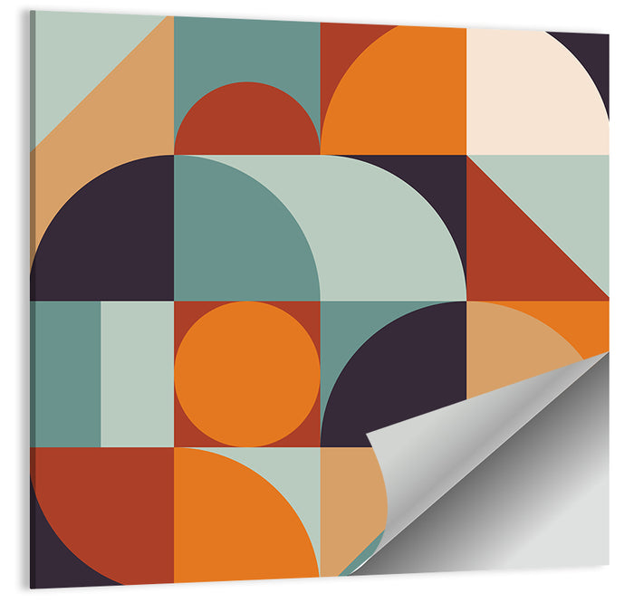 Asymmetrical Geometric Grid Wall Art as a poster print