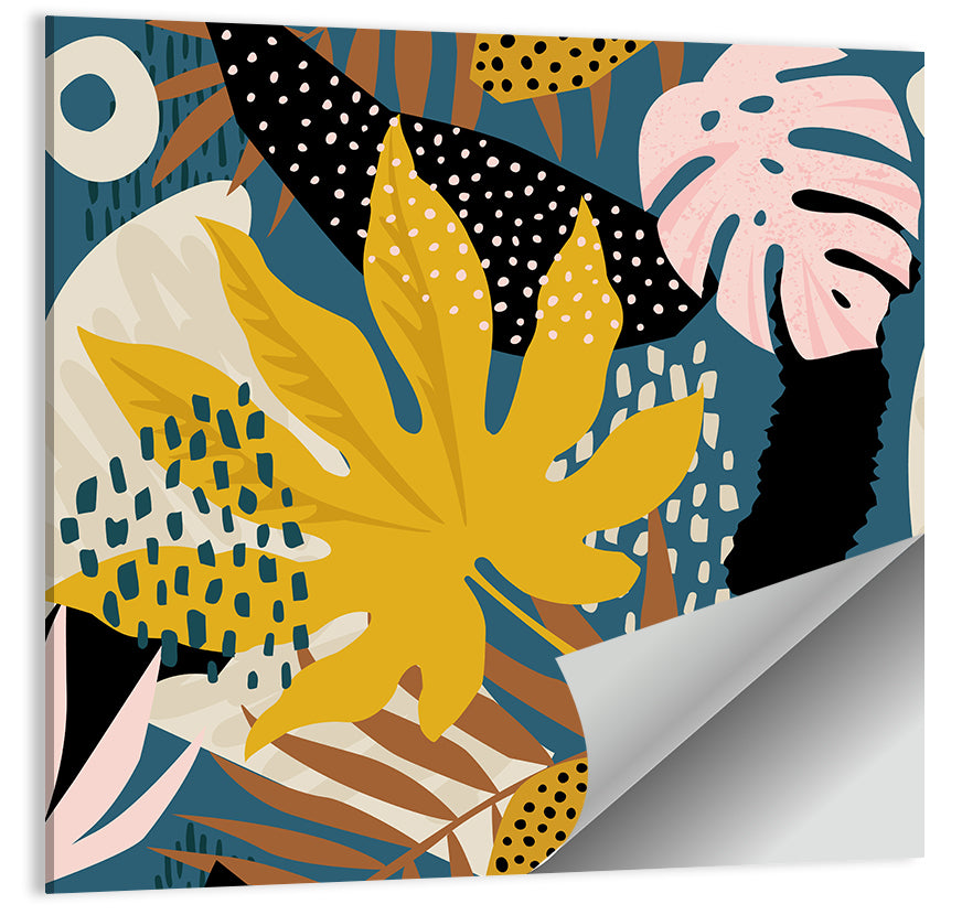 Trendy Plants Illustration Wall Art