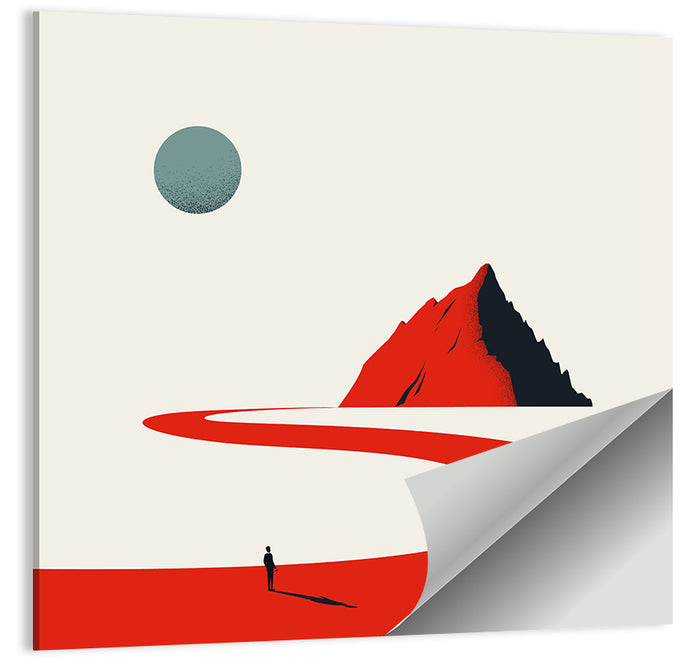 Career Path Mountain Illustration Wall Art as a poster print