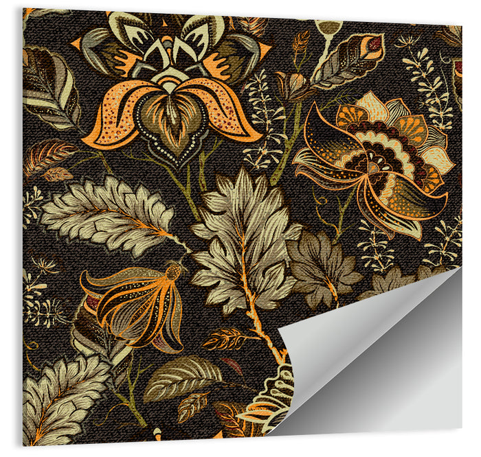 Vintage Ornamental Floral Pattern Wall Art as a poster print