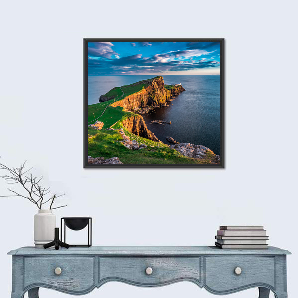 Neist Point Lighthouse In Scotland Wall Art