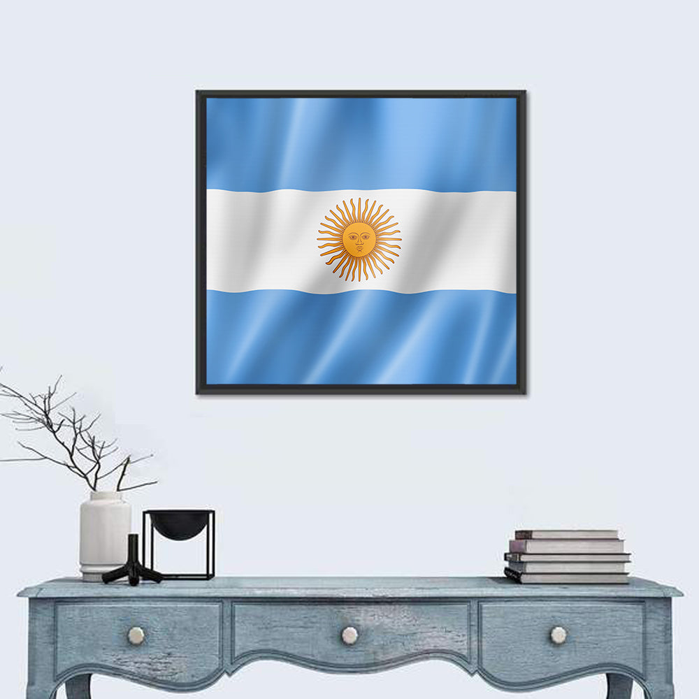 Waving Flag Of Argentina Wall Art