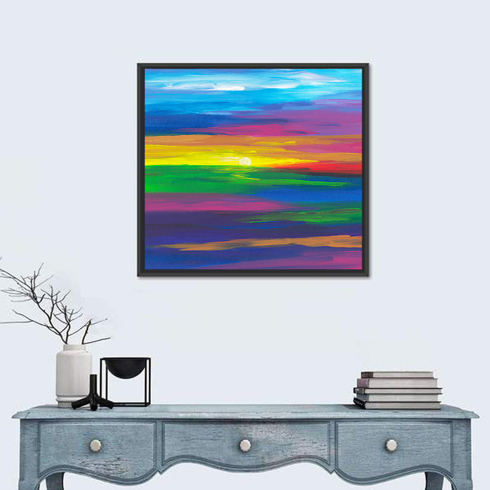 Colorful Sunset Abstract Wall Art
