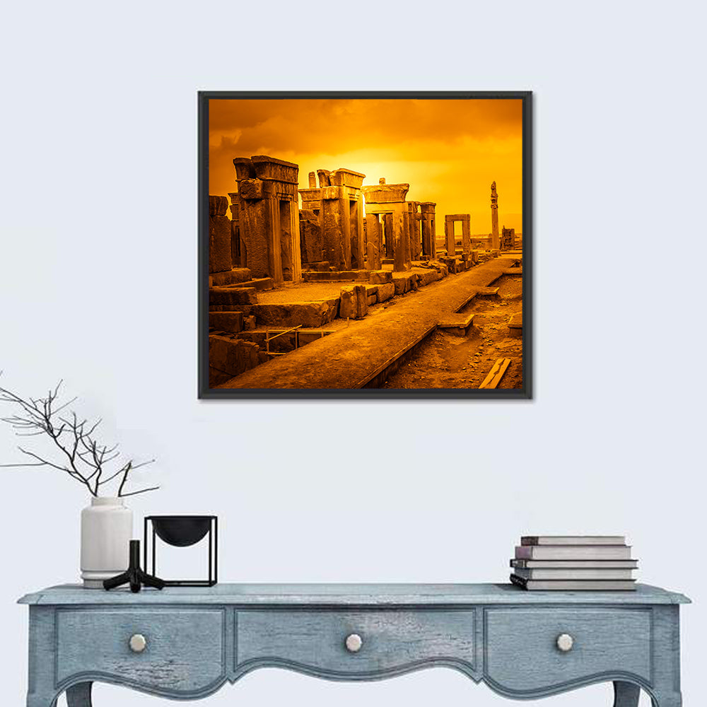 Ruins Of Ancient City Persepolis In Iran Wall Art