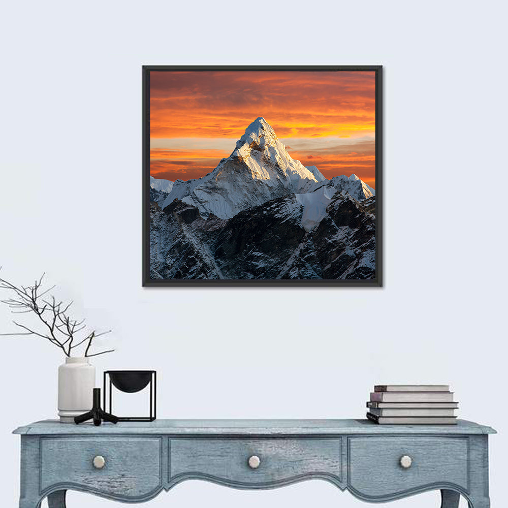Evening View Of Ama Dablam Wall Art