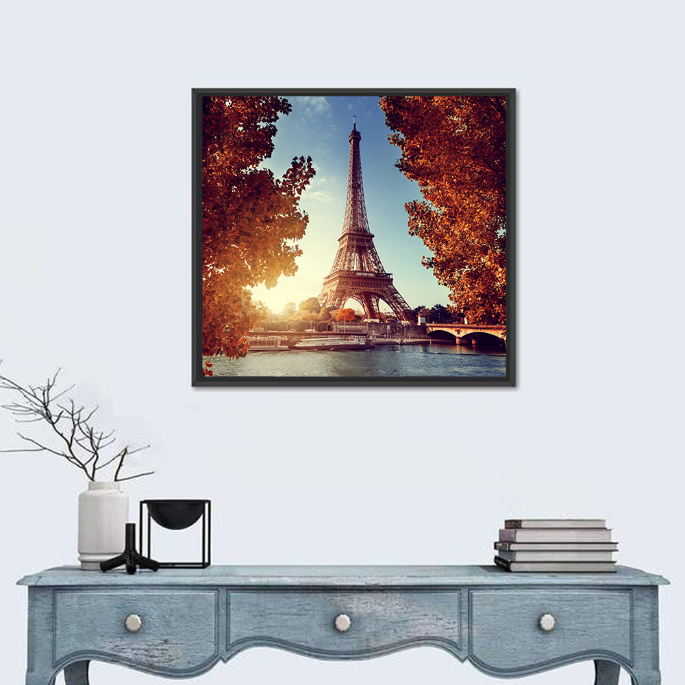 Seine In Paris With Eiffel Tower Wall Art