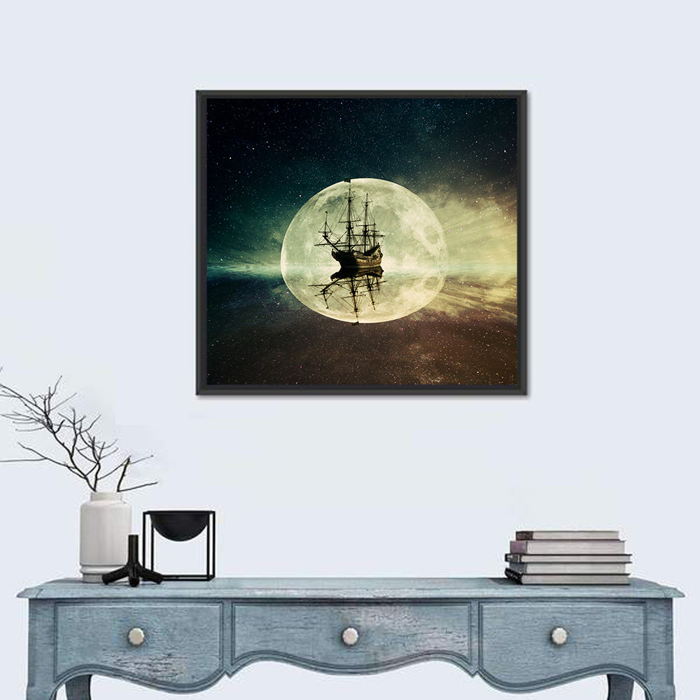Floating Old Ship Artwork Wall Art
