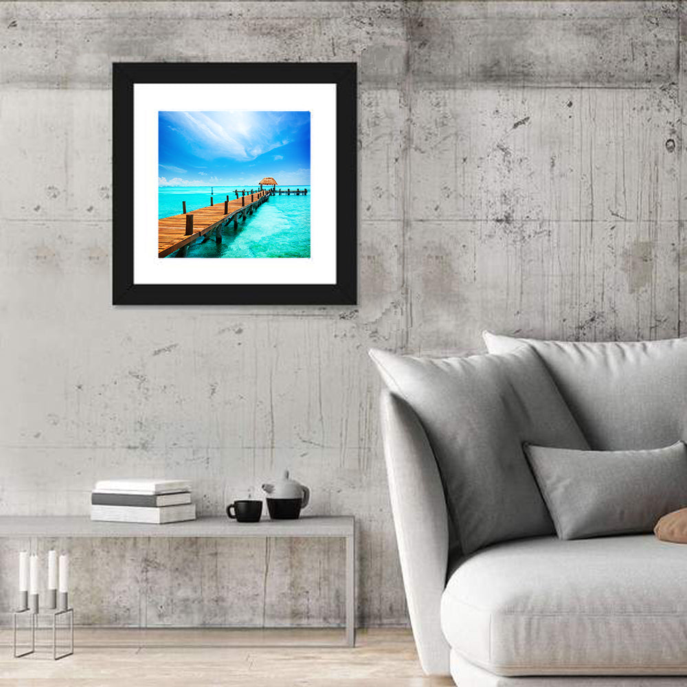 Tropic Paradise Jetty On Isla Mujeres Mexico Wall Art