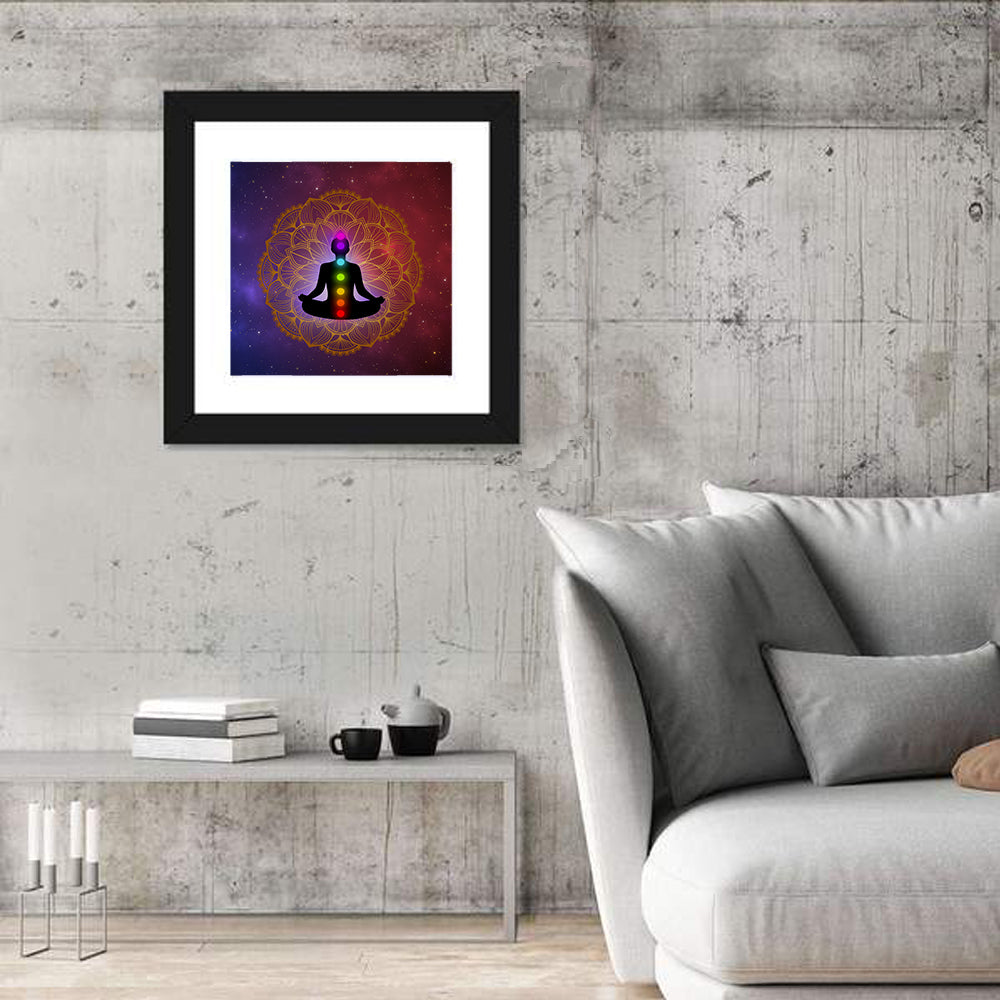 Meditation Man Abstract Wall Art