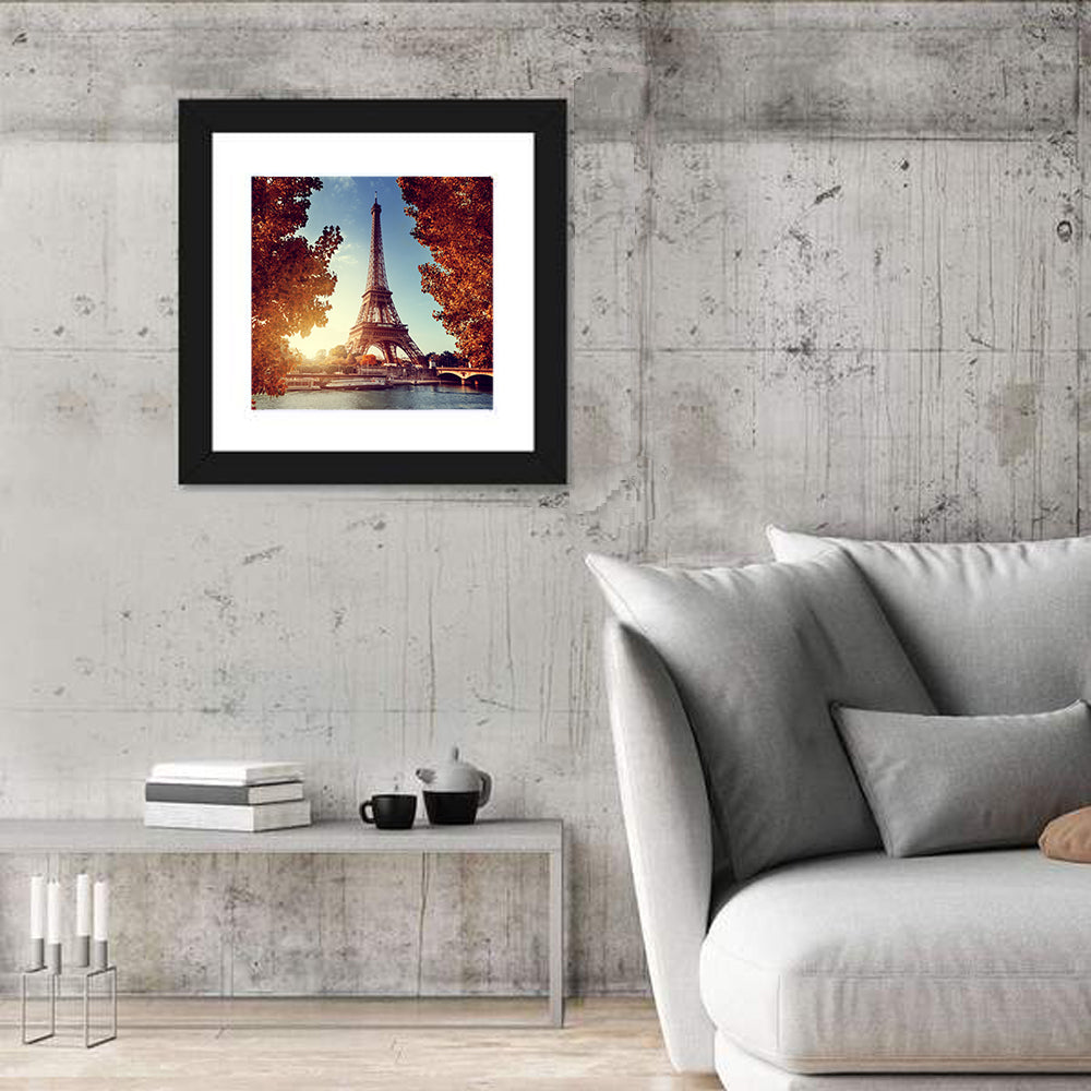 Seine In Paris With Eiffel Tower Wall Art