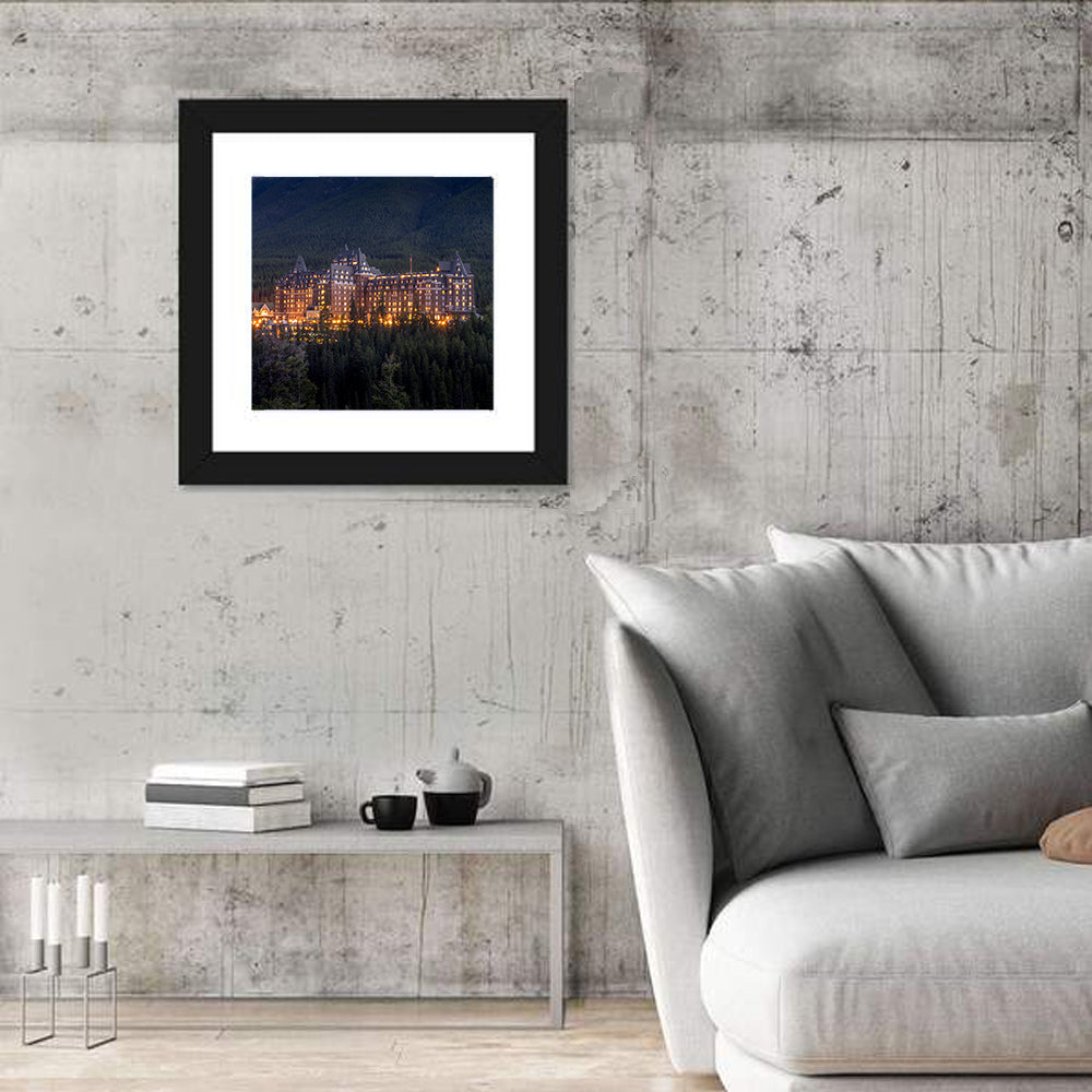 The Banff Springs Hotel At Night Wall Art