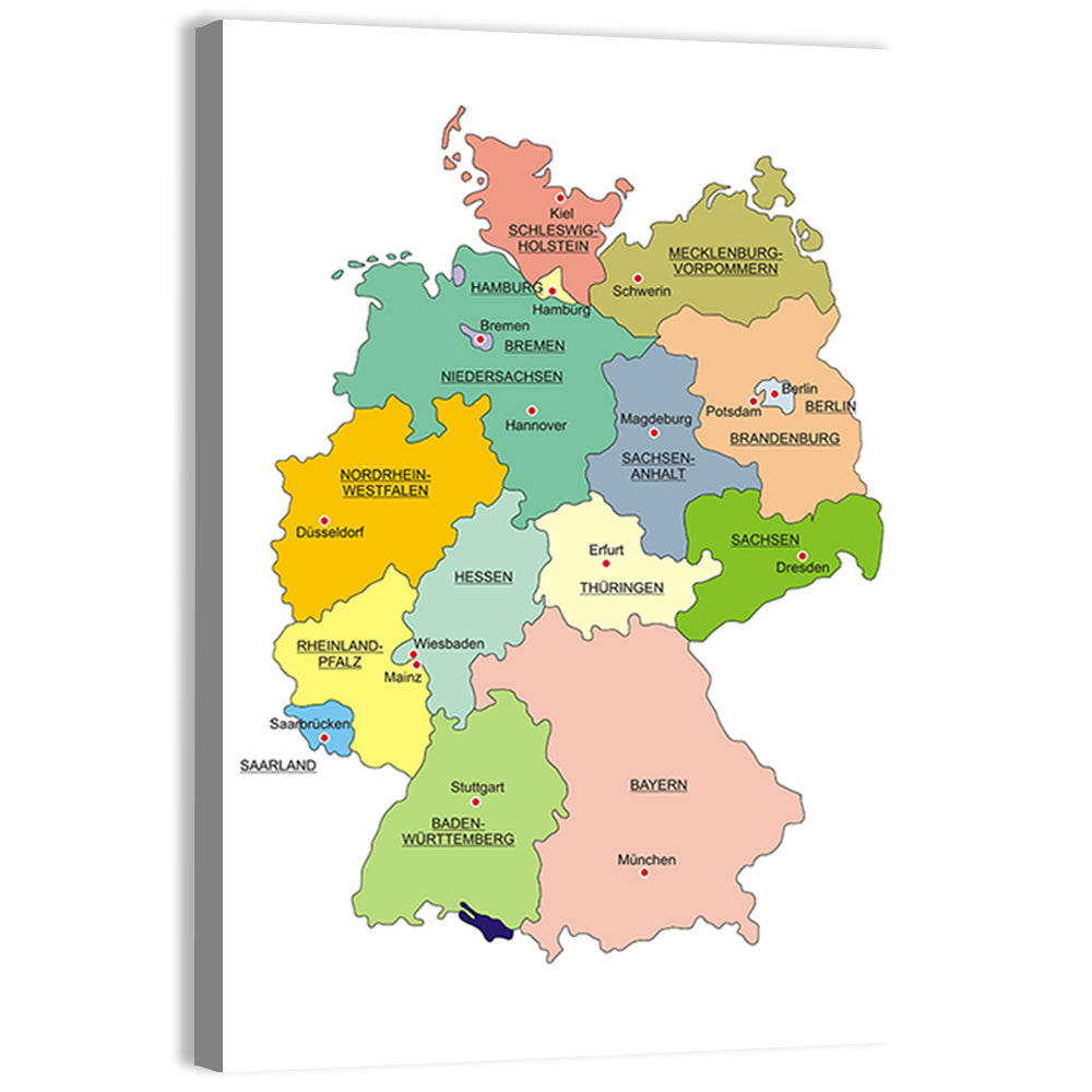 Map Of Germany Wall Art